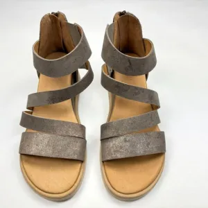 Garnet Hill Luna Sport Sandals Women 38 US 8‎ NWOB $169 Zip Closure Wedge