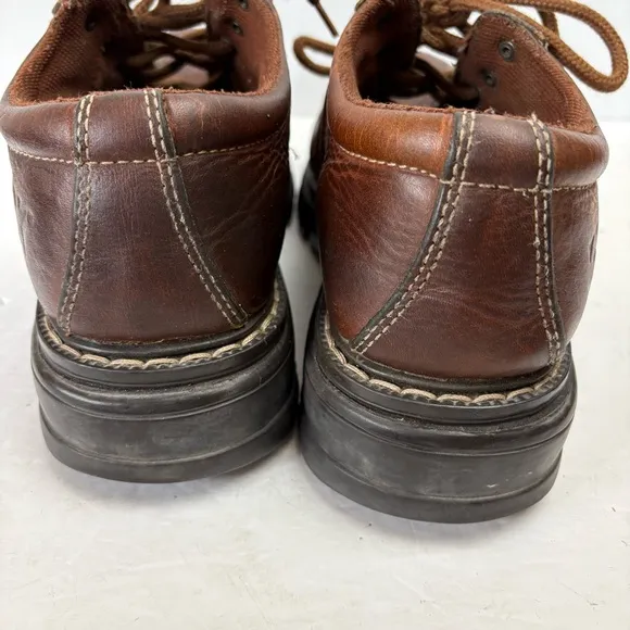 GBX Men’s Brown Leather Shoes Chunky Platform Lace-up Vintage 9.5