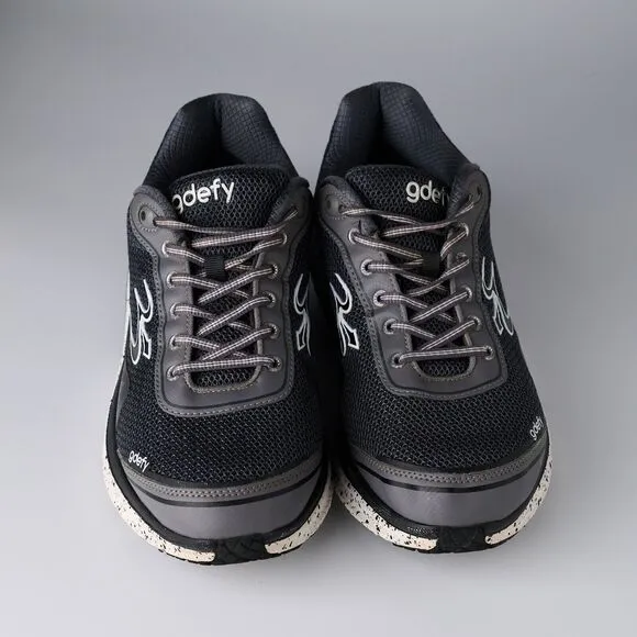 GDefy Gravity Defyer Mighty Walk Mens 12 Sneakers Black Gray Athletic Orthapedic