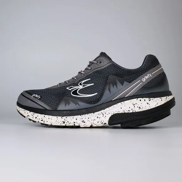 GDefy Gravity Defyer Mighty Walk Mens 12 Sneakers Black Gray Athletic Orthapedic