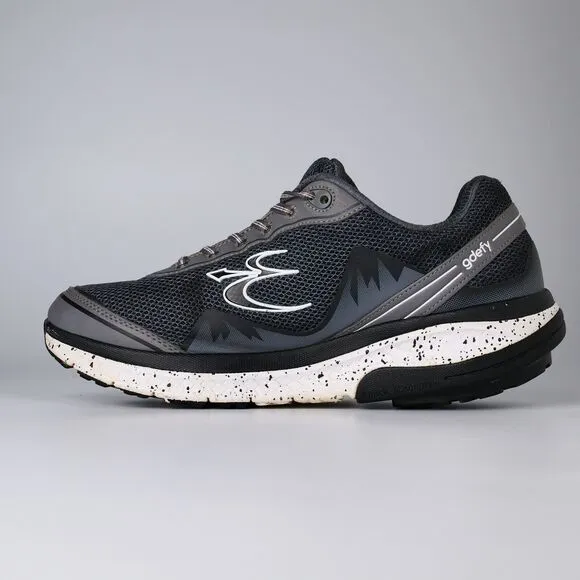 GDefy Gravity Defyer Mighty Walk Mens 12 Sneakers Black Gray Athletic Orthapedic