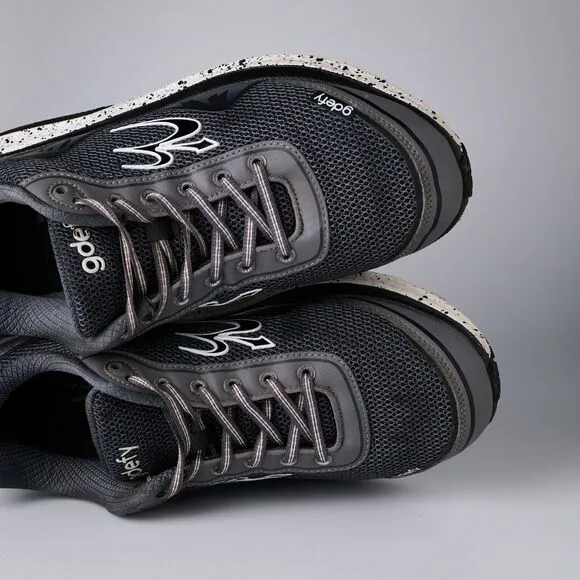 GDefy Gravity Defyer Mighty Walk Mens 12 Sneakers Black Gray Athletic Orthapedic