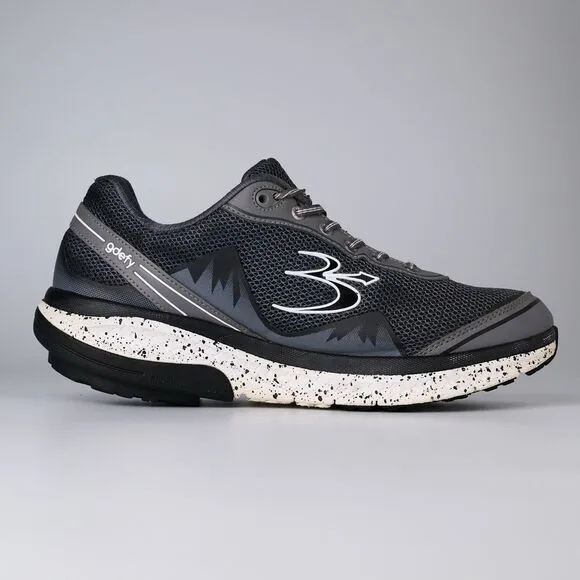GDefy Gravity Defyer Mighty Walk Mens 12 Sneakers Black Gray Athletic Orthapedic