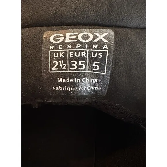 GEOX Respira Shahira Sneakers Teal Glitter/Black Suede/Calf Hair US 5/EUR 35