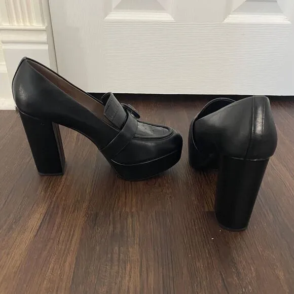 Gianni Bini Whimsygoth Grunge Corporate Chunky Platform Leather Loafers WMN 8.5