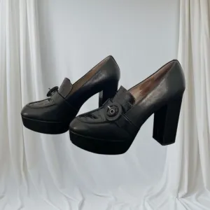 Gianni Bini Whimsygoth Grunge Corporate Chunky Platform Leather Loafers WMN 8.5