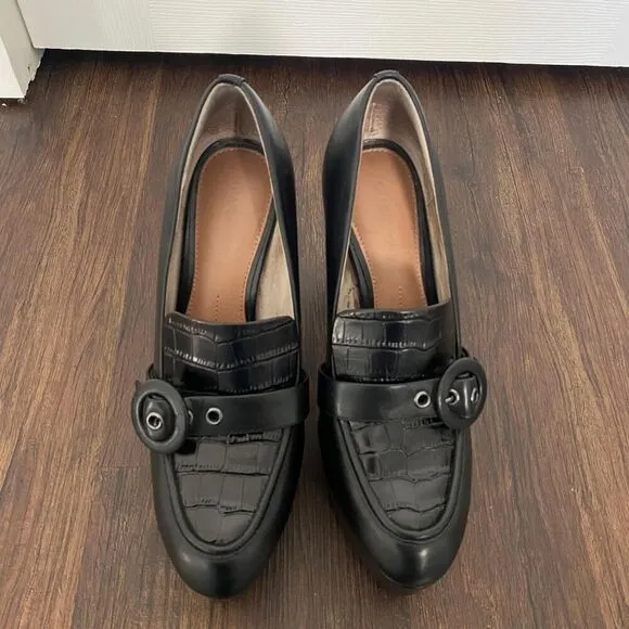 Gianni Bini Whimsygoth Grunge Corporate Chunky Platform Leather Loafers WMN 8.5