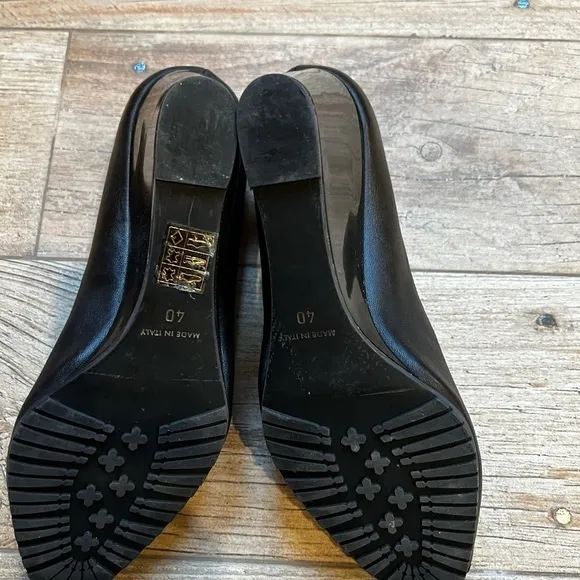 Giorgio Fabiani Leather Platform Shoes Made in Italy Size 10