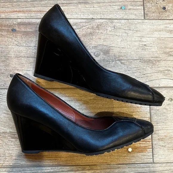 Giorgio Fabiani Leather Platform Shoes Made in Italy Size 10