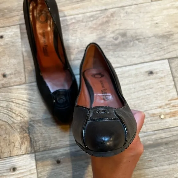 Giorgio Fabiani Leather Platform Shoes Made in Italy Size 10
