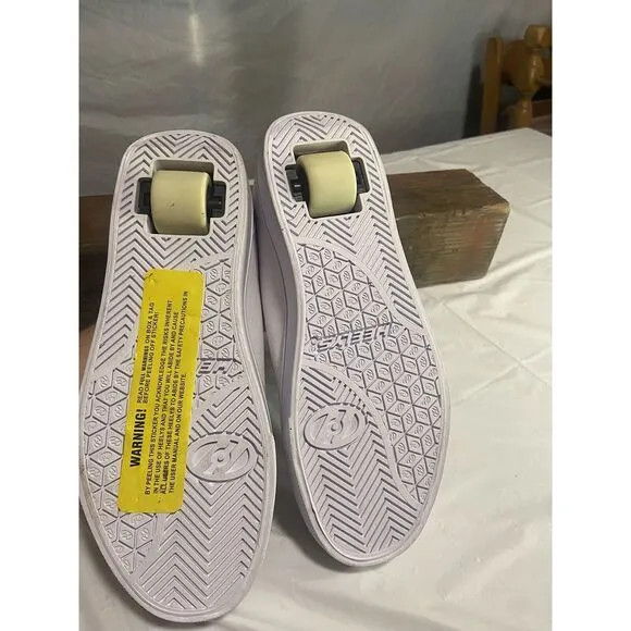 Girls Youth Heelys Pro 20‎ White Skate Tennis Shoes-Size 6Y-Great Condition