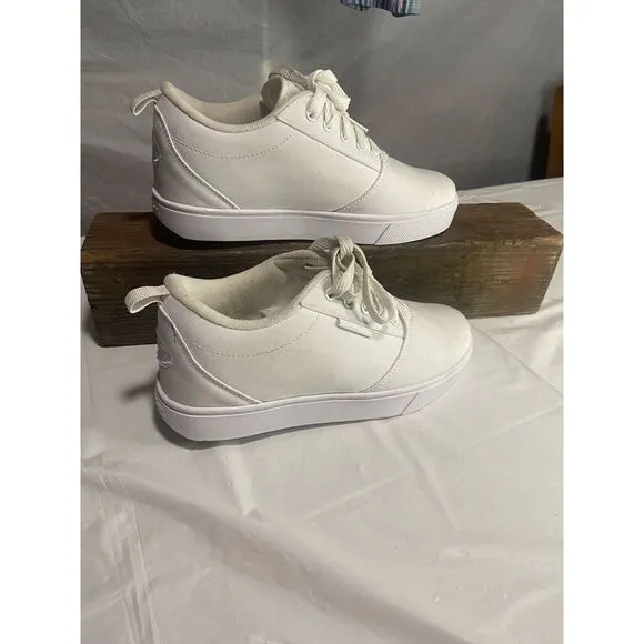 Girls Youth Heelys Pro 20‎ White Skate Tennis Shoes-Size 6Y-Great Condition