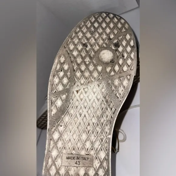 Giuseppe men’s croc embossed Gold and White High-Top Sneakers size 10