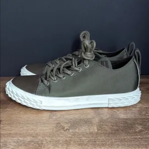 Giuseppe Zanotti Men's Olive Green Sneakers Size 43.5 EU