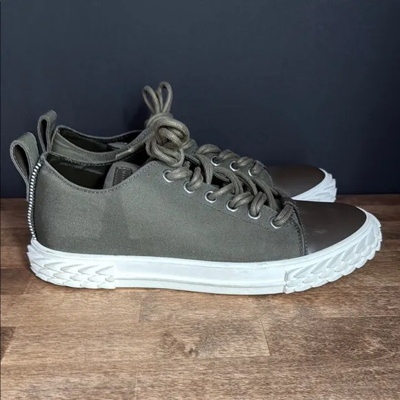 Giuseppe Zanotti Men's Olive Green Sneakers Size 43.5 EU