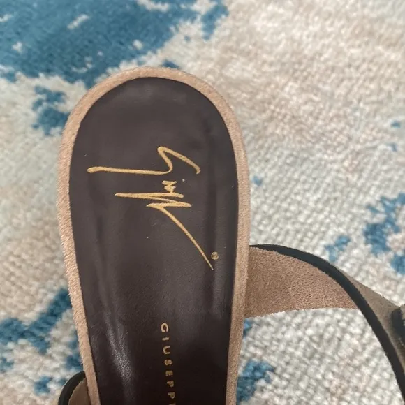 Giuseppe Zanotti suede wedge sandals size 7.5