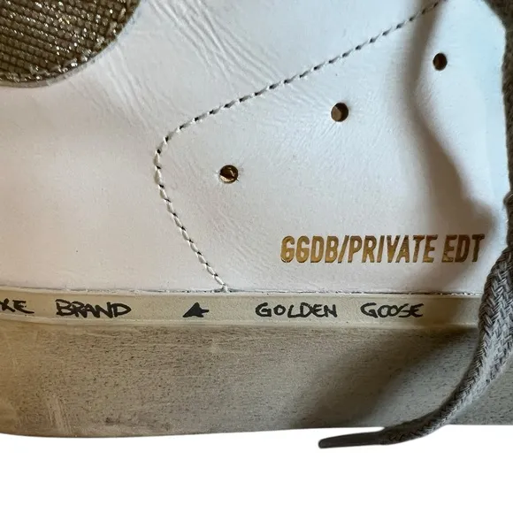 Golden Goose White gold hi star Women's Sneakers worn once s 41 limited edition