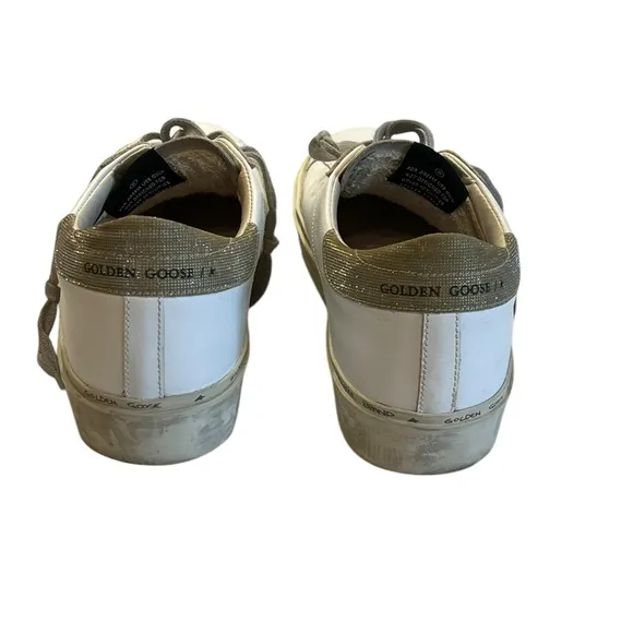 Golden Goose White gold hi star Women's Sneakers worn once s 41 limited edition