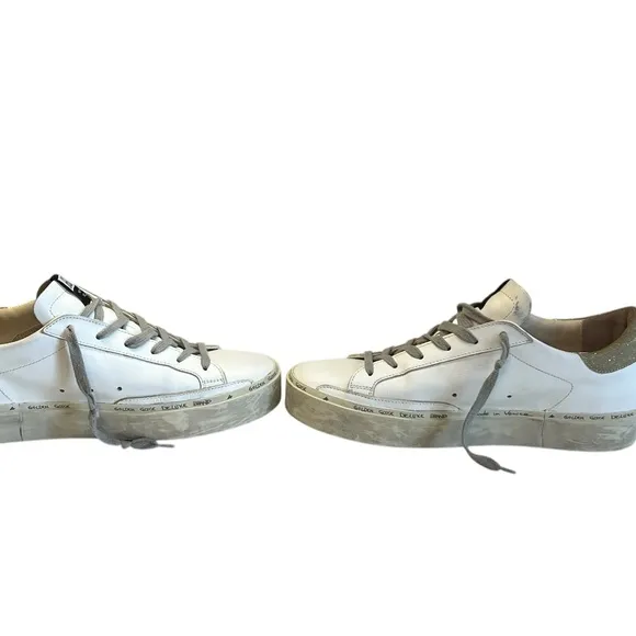 Golden Goose White gold hi star Women's Sneakers worn once s 41 limited edition