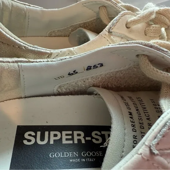Golden Goose Women's Cream and Silver Sneakers