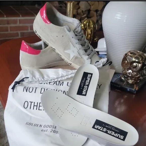 Golden Goose Women's Sneakers - Beige and Pink