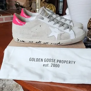 Golden Goose Women's Sneakers - Beige and Pink