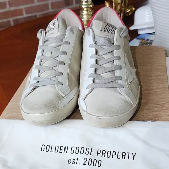 Golden Goose Women's Sneakers - Beige and Pink