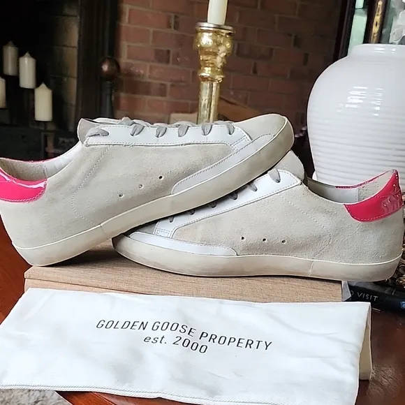 Golden Goose Women's Sneakers - Beige and Pink