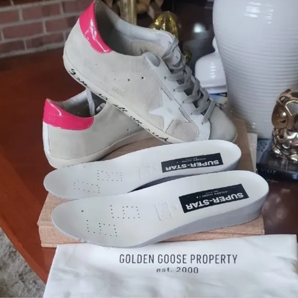 Golden Goose Women's Sneakers - Beige and Pink