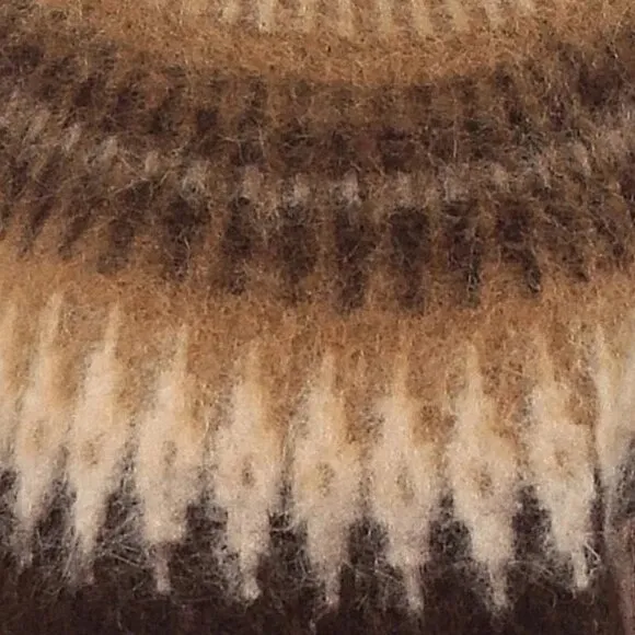 💋GORGEOUS!💋 Banana Republic Alpaca Fair Isle Mockneck Sweater in Burnt Umber