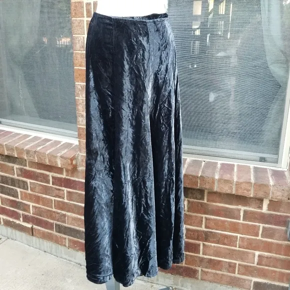 Gorgeous Vintage Double D Ranch Western cowgirl goth Crushed Velvet skirt