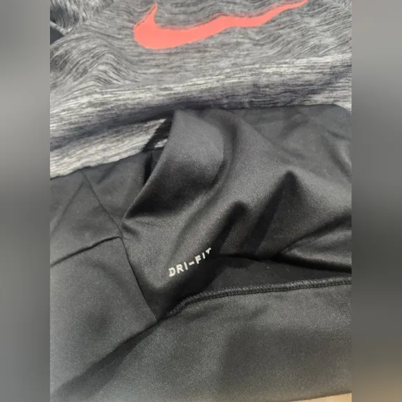 Gray and Black Hoodie with Pink Logo