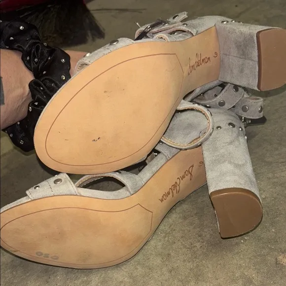 Gray Studded Women's Sandals