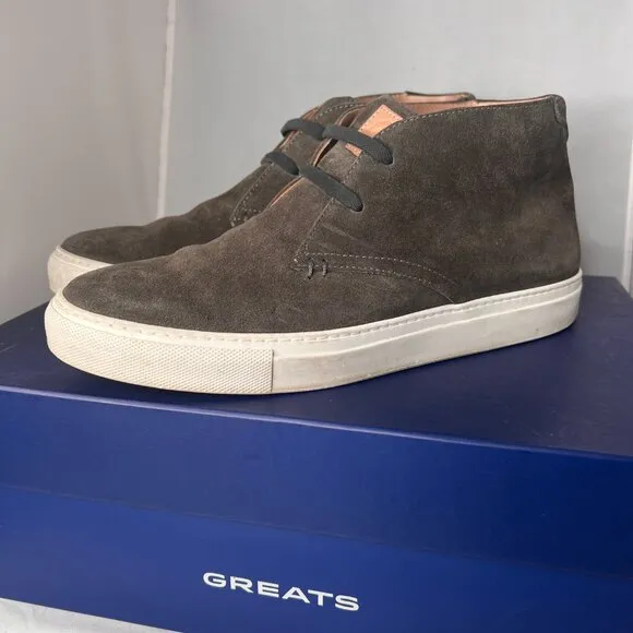 GREATS Brooklyn Royale chukka laced up sneaker graphite size 9.5