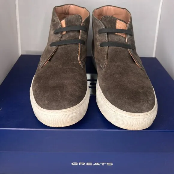 GREATS Brooklyn Royale chukka laced up sneaker graphite size 9.5