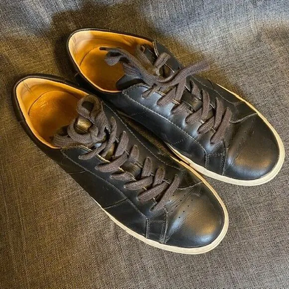 Greats Womens Size 8 Brooklyn Royale Shoes Sneakers Black Leather Lace Up