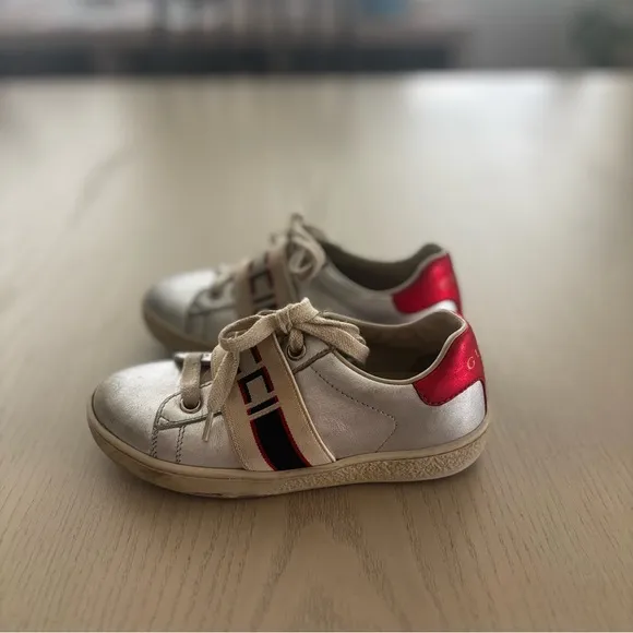 Gucci Kids Silver Sneakers
