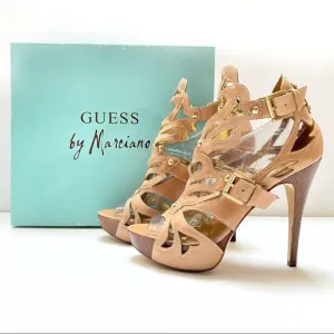 Guess by Marciano Caralina Platform Sandal, Tan 8