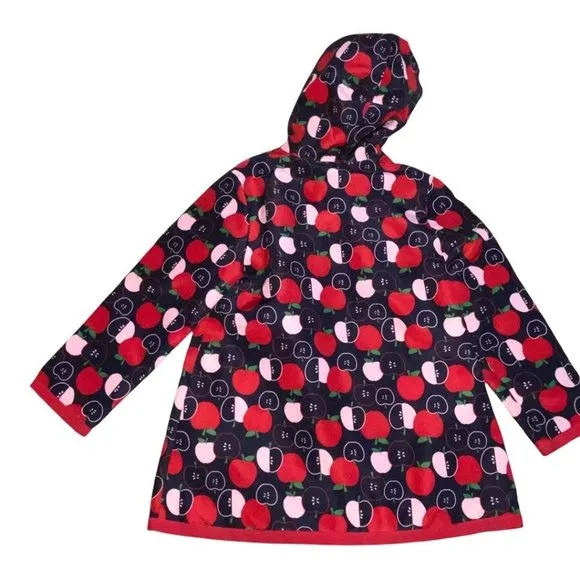 Gymboree Vintage Apple Print Raincoat (Sz 5/6) &amp; Boots (Sz 12) Set