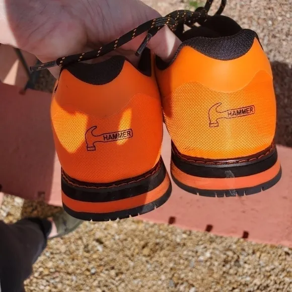Hammer Rogue Orange &amp; Black Tie Bowling Sz. 10.5 Shoes