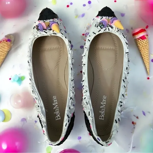 🍦Handmade Waffle Cone Ice Cream Shoes With Sprinkles! Pointy toe, Size 8