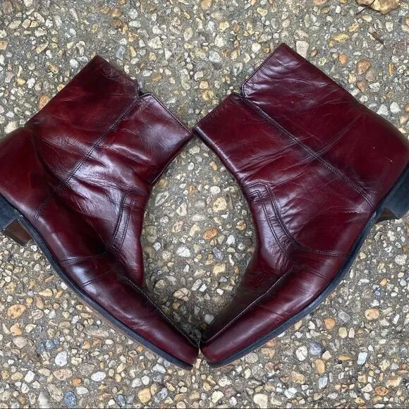 Hanover oxblood vintage ankle boots