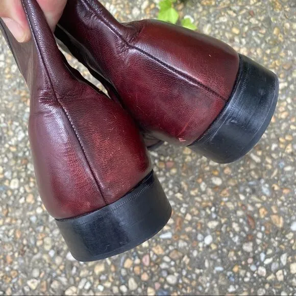 Hanover oxblood vintage ankle boots