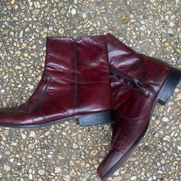 Hanover oxblood vintage ankle boots