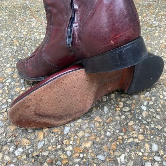 Hanover oxblood vintage ankle boots
