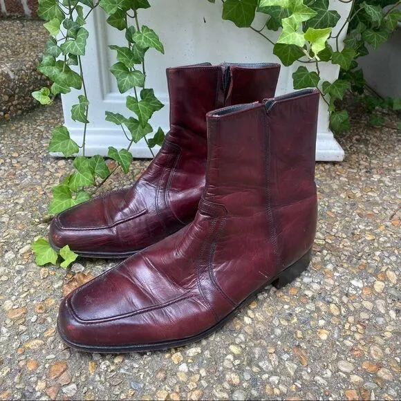 Hanover oxblood vintage ankle boots