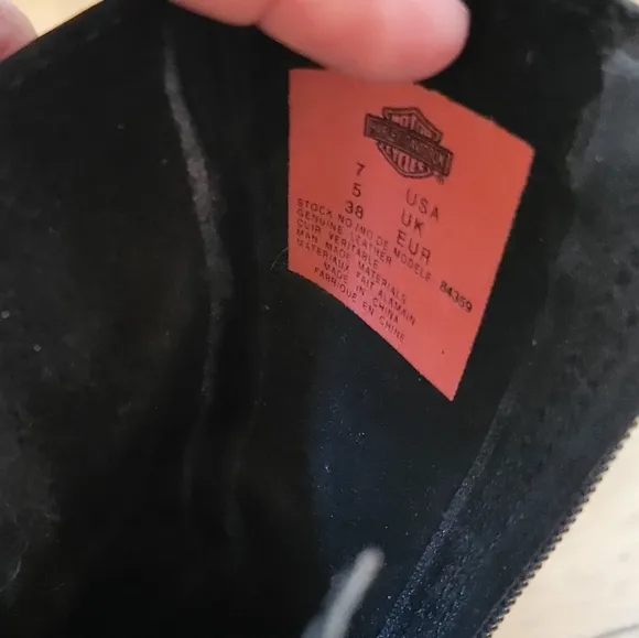 Harley-Davidson Macie Studded 8&quot; Black Leather Boots With 2.65&quot; Heel.