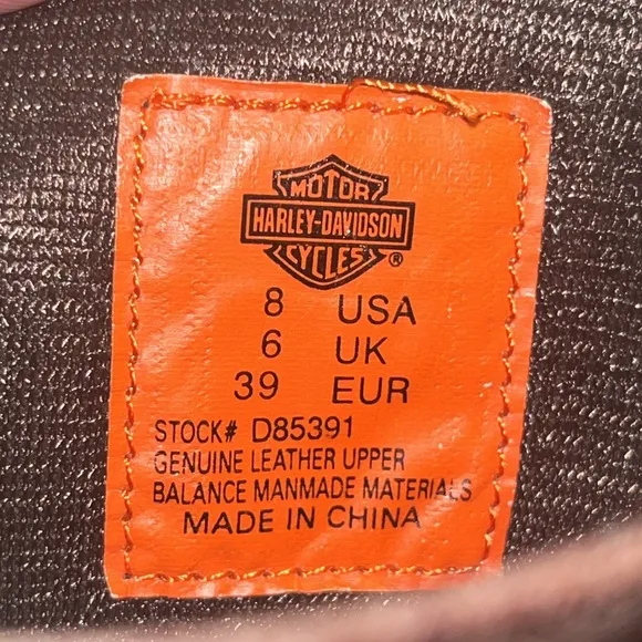 Harley Davidson Vintage Brown/ Gray Leather Heeled Harness Boots Woman’s sz8