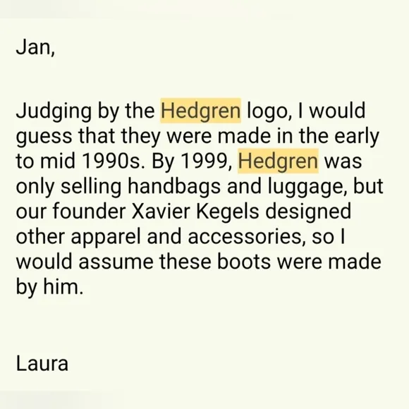 Hedgren Vintage Boots-Very Rare