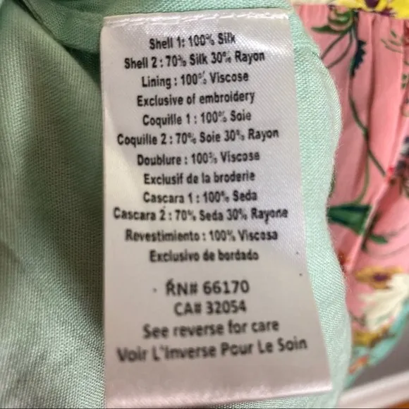 Hemant and Nandita Dress extra small XS long sleeve babydoll tiered floral